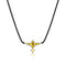 fancy lemon yellow diamonds princess cut petite thunderbird necklace<br>in 18k black gold <span class='visuallyhidden'>Call or text 323-404-2959 for shopping assistance</span>